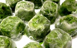 кубики льда с зеленым чаем для лица